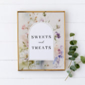 Sweets & Treats rustieke Waterverf Wildflower Sign Poster