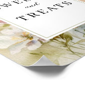 Sweets & Treats rustieke Waterverf Wildflower Sign Poster (Hoek)