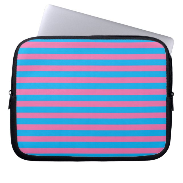 Sweetshop Snoep Shop Stripe Schattige Retro Laptop Sleeve (Voorkant)