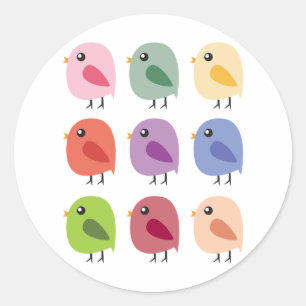 SweetTweet vogels Ronde Sticker