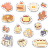 Sweety brunch op maat gesneden vinyl Sticker (Voorkant)