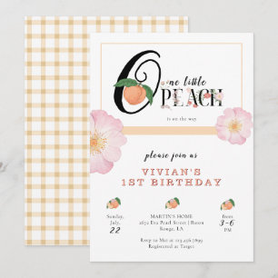 Sweety Little Peach 1e verjaardag Kaart
