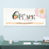 Sweety Little Peach 1e verjaardag Welkom Spandoek (Beurs)