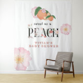 Sweety Little Peach Baby shower Wandkleed (In situ)