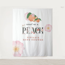 Sweety Little Peach Baby shower Wandkleed