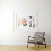 Sweety Little Peach Baby shower Welkom Wandkleed (In Situ (horizontaal))