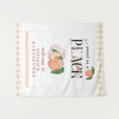 Sweety Little Peach Baby shower Welkom Wandkleed (Voorkant (horizontaal))