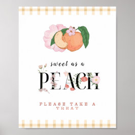 Sweety Little Peach Favoriet Sign Poster