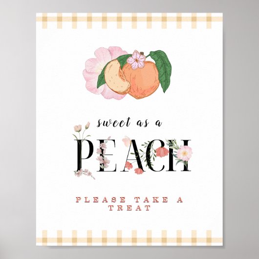 Sweety Little Peach Favoriet Sign Poster (Voorkant)