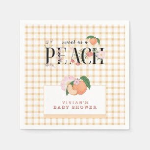 Sweety Little Peach & Floral Baby shower Servet