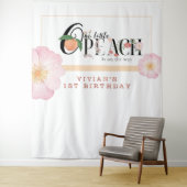 Sweety Little Peach Verjaardag Wandkleed (In situ)