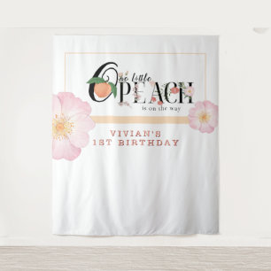 Sweety Little Peach Verjaardag Wandkleed