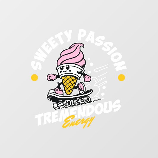 Sweety passie geweldige energie raamsticker (Vel)