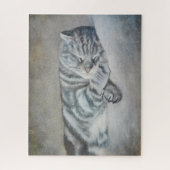 Sweety Sleeping Cat - olieverfschilderij van Lukia Legpuzzel (Verticaal)