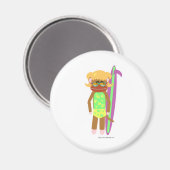 Swell Surfer sok aap meisje Magneet (Voorkant / Achterkant)
