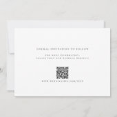 Swept Letters Mooi Save the Date met QRCode Kaart (Achterkant)