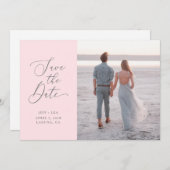 Swept Letters Mooi Save the Date met QRCode Kaart (Voorkant / Achterkant)