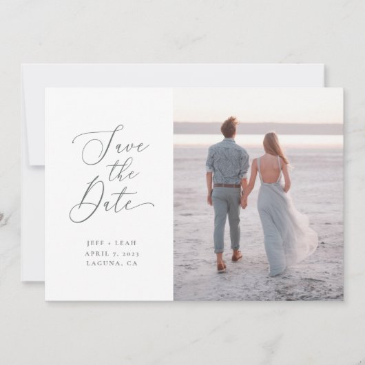 Swept Letters Mooi Verloving Save the Date (Voorkant)