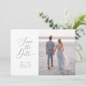 Swept Letters Mooi Verloving Save the Date (Staand voorkant)