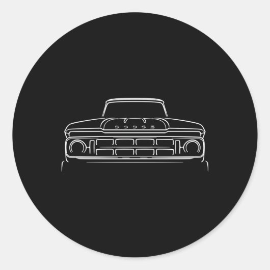 Sweptline Truck Hot Rod Ronde Sticker (Voorkant)