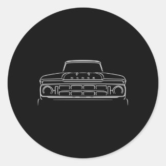 Sweptline Truck Hot Rod Ronde Sticker