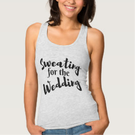 Sweting for the Wedding Workout Grey Tanktop