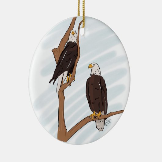 SWFEC Bald Eagle Couple Holiday Ornament (Rechts)