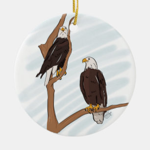 SWFEC Bald Eagle Couple Holiday Ornament