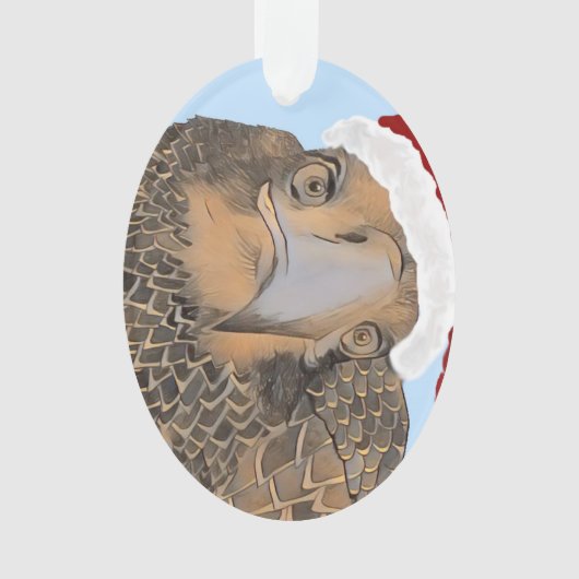 SWFL Bald Eagle die zo'n knappe adelaar is, E9 Ornament (voorkant)