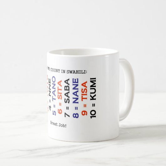 swhili koffiemok (Voorkant rechts)