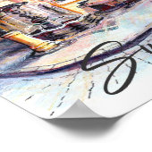 Swidnica Polen Waterverf Schilderij Reizen Poster (Hoek)