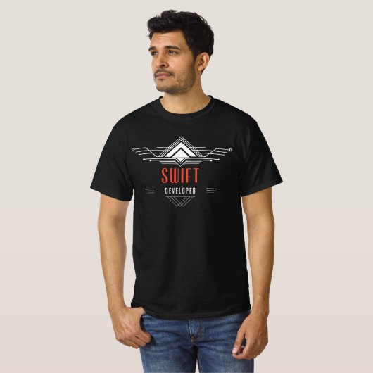 Swift Developer Code Artisan Mannen T-shirt (Voorkant volledig)