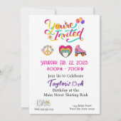 SWIFT EN GROOVY PARTY UITNODIGING KAARTEN (Achterkant)