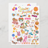 SWIFT EN GROOVY PARTY UITNODIGING KAARTEN (Voorkant / Achterkant)