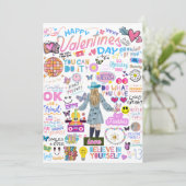 SWIFT-GEÏNSPIREERDE VALENTIJNSDAG KAART (Staand voorkant)