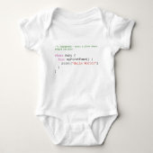 Swift Hello World Baby Jersey Body, Vit Romper (Voorkant)