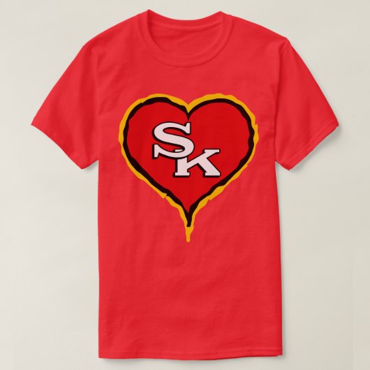 Swift Kelce Chief Heart T-shirt (Design voorkant)