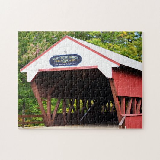 Swift River Covered Bridge Jigzaag Puzzle Legpuzzel (Horizontaal)