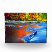 Swift River met herfstkleuren Fotoblokken (Voorkant)