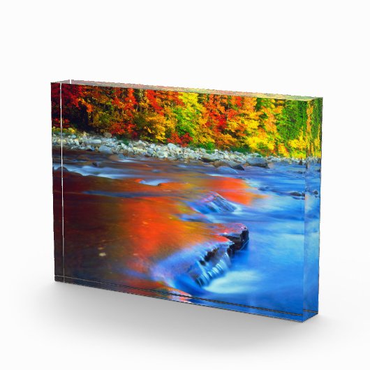 Swift River met herfstkleuren Fotoblokken (Rechts)