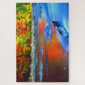 Swift River met herfstkleuren Legpuzzel (Verticaal)