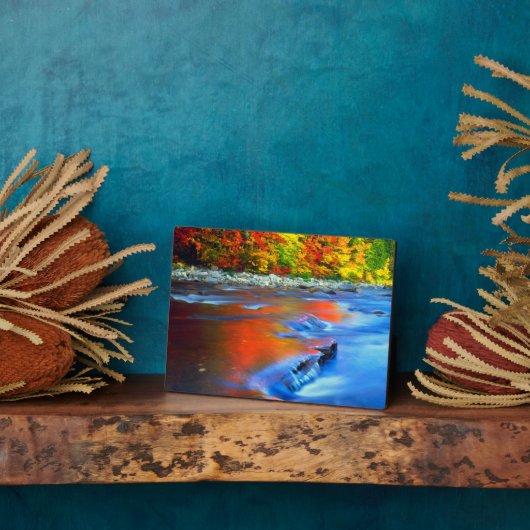 Swift River reflecterende herfstkleuren Fotoplaat (Zijkant)