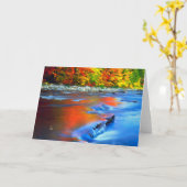 Swift River reflecterende herfstkleuren Kaart (Gele Bloem)