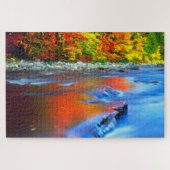 Swift River reflecterende herfstkleuren Legpuzzel (Horizontaal)