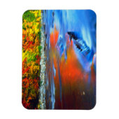 Swift River reflecterende herfstkleuren Magneet (Verticaal)