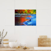Swift River reflecterende herfstkleuren Poster (Keuken)