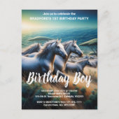 Swift Spirits: Een galopperende kudde Briefkaart (Voorkant)