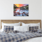 Swiftcurrent Falls | Glacier National Park Montana Canvas Afdruk (Insitu (Slaapkamer))