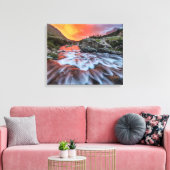 Swiftcurrent Falls | Glacier National Park Montana Canvas Afdruk (Insitu (Woonkamer))