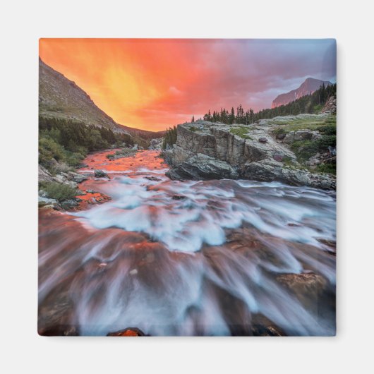 Swiftcurrent Falls | Glacier National Park Montana Magneet (Voorkant)